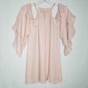 Parker Cold‎ Shoulder Lilium Halter Blouse Pink